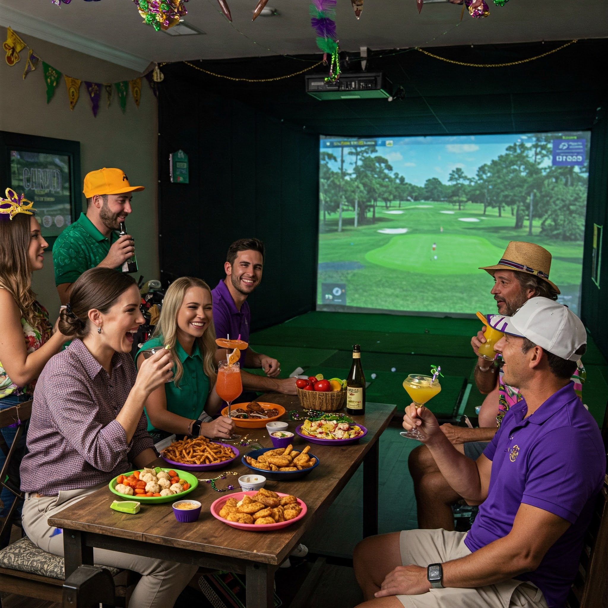 Golf Simulator Party in Louisiana