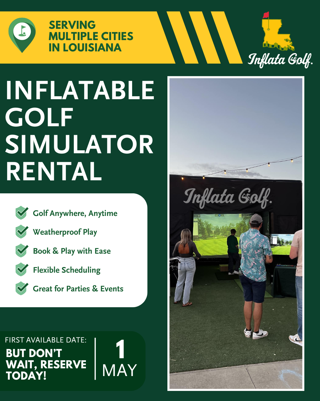 Golf Simulator Rental in Louisiana